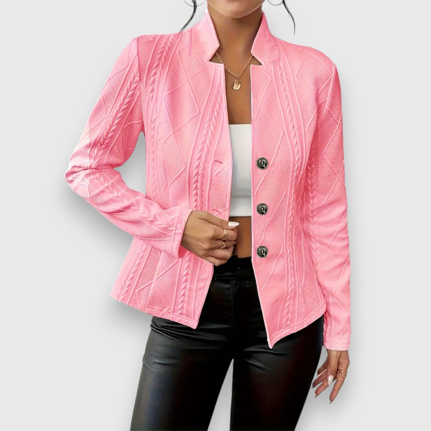 Clara – Veste Texturée Chic