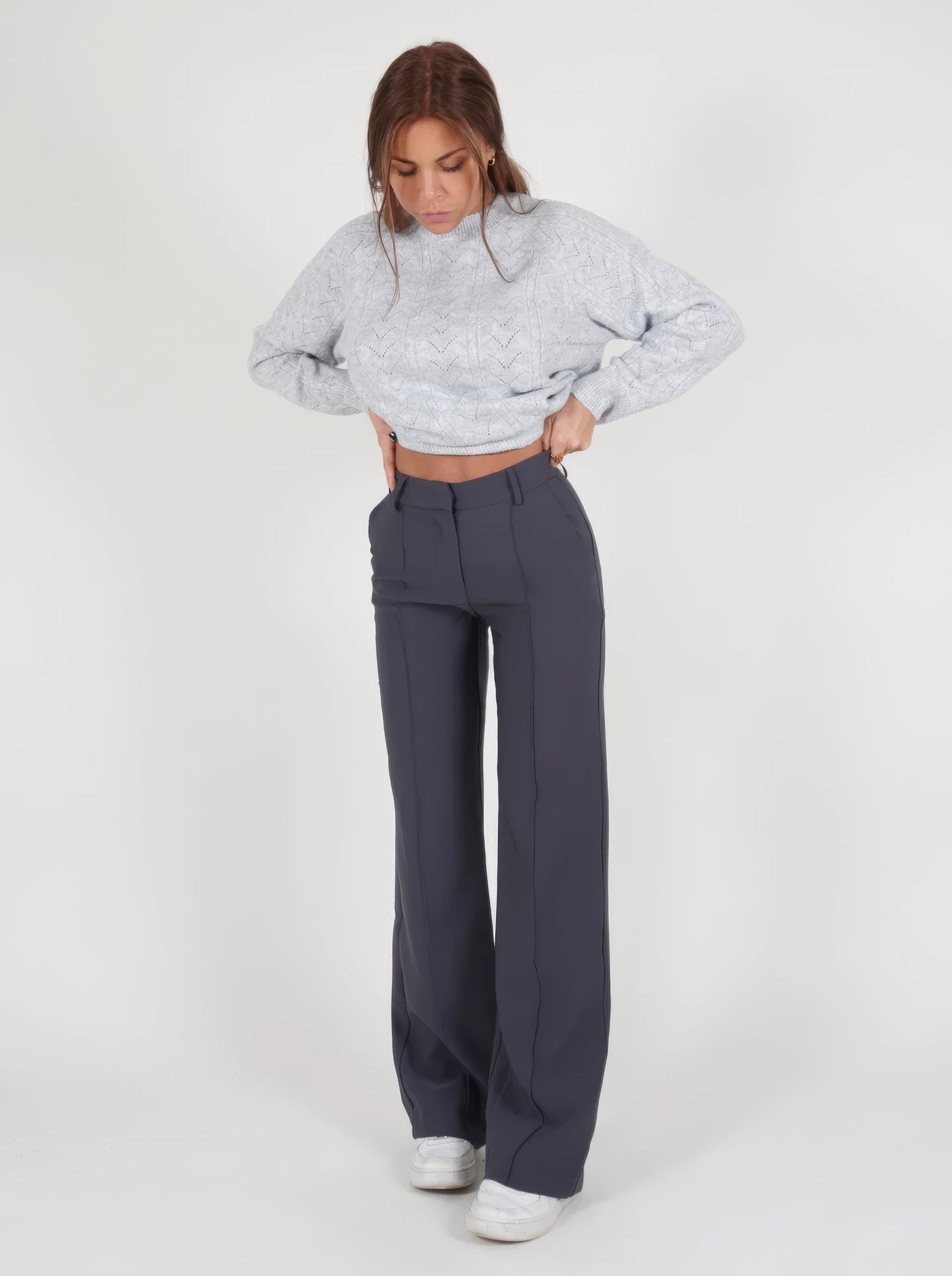 Clara – Pantalon Classique à Jambe Droite