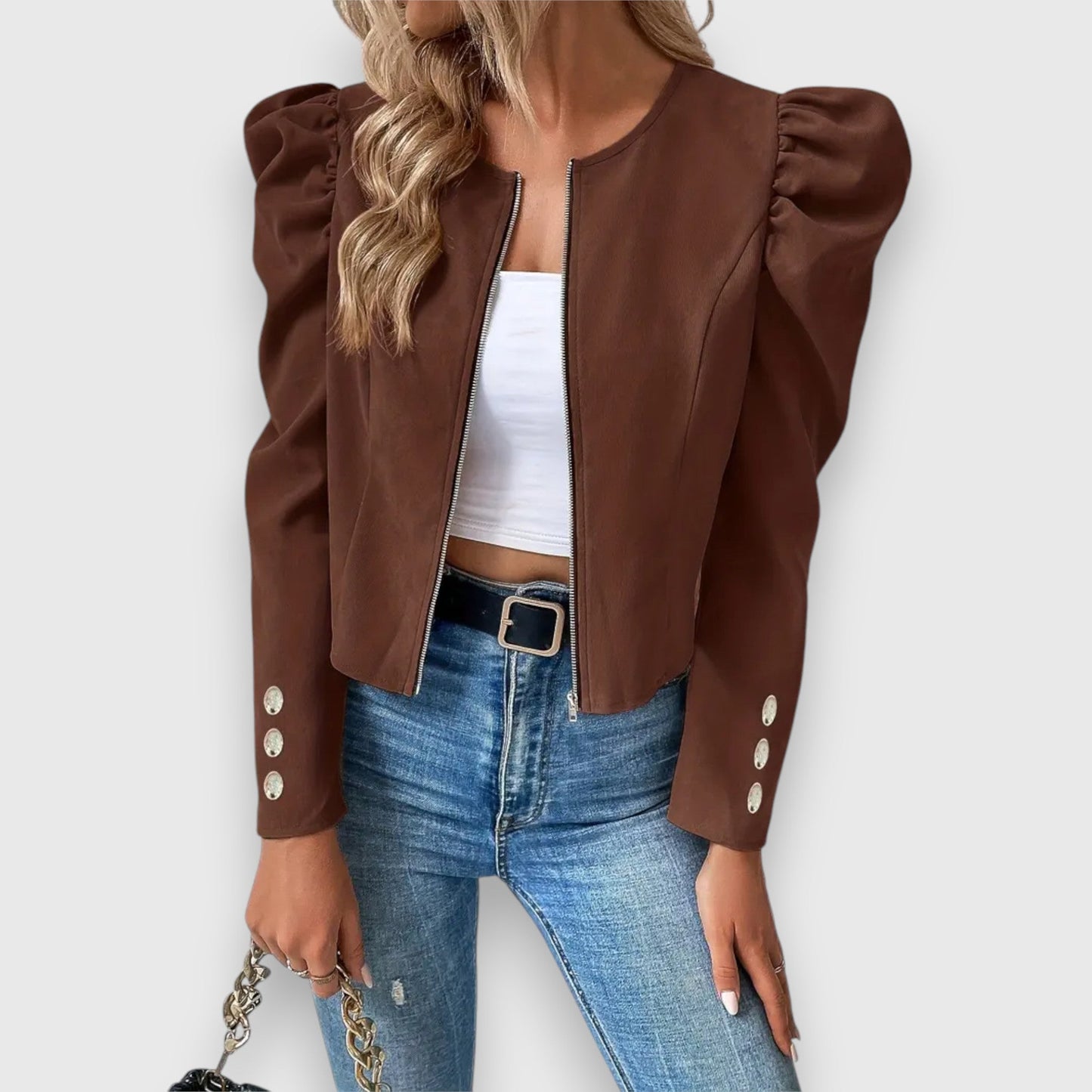 Élise – Veste à épaules structurées