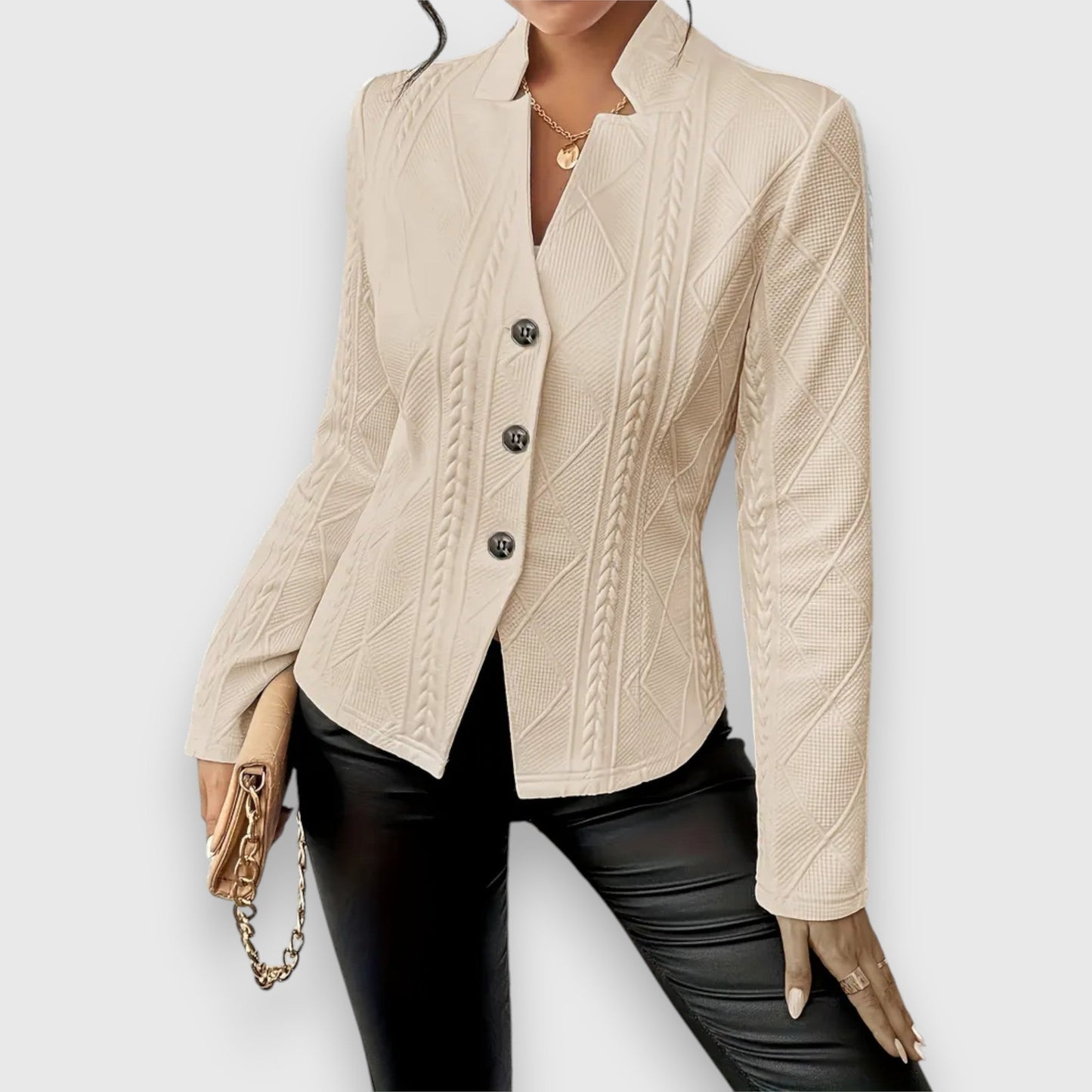 Clara – Veste Texturée Chic