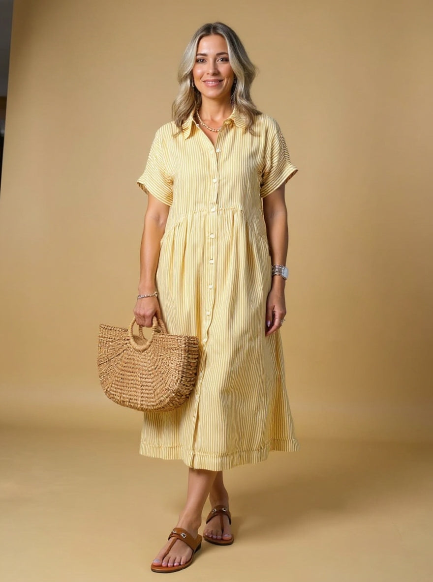 LUNE – Marla Button Dress