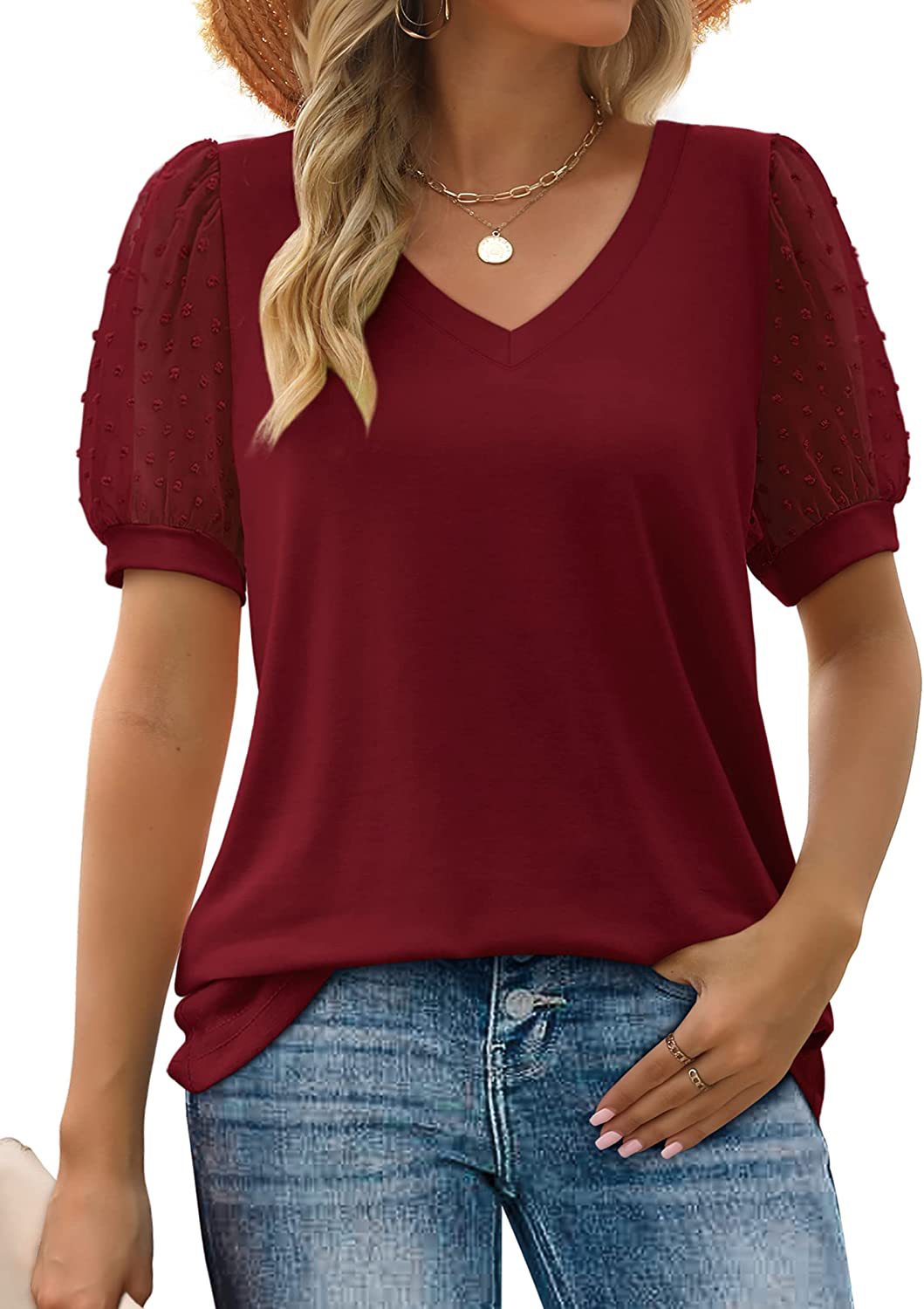 Estelle – Elegante Bluse mit Spitzenärmeln