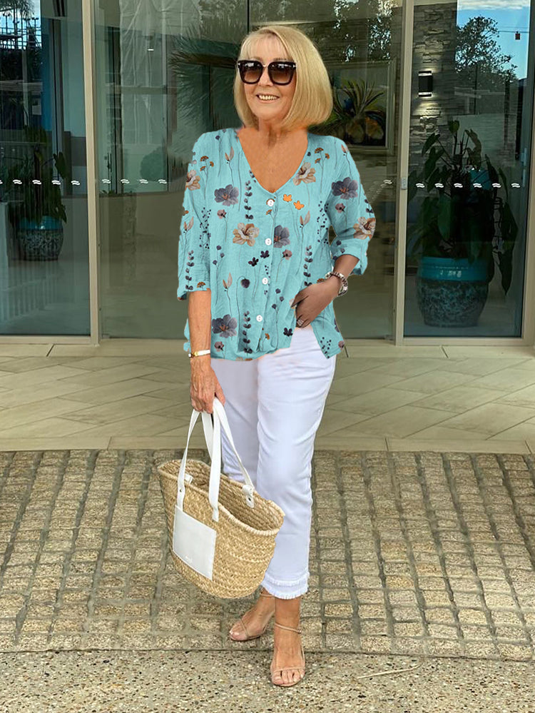 LUNE – Garden Whisper Blouse