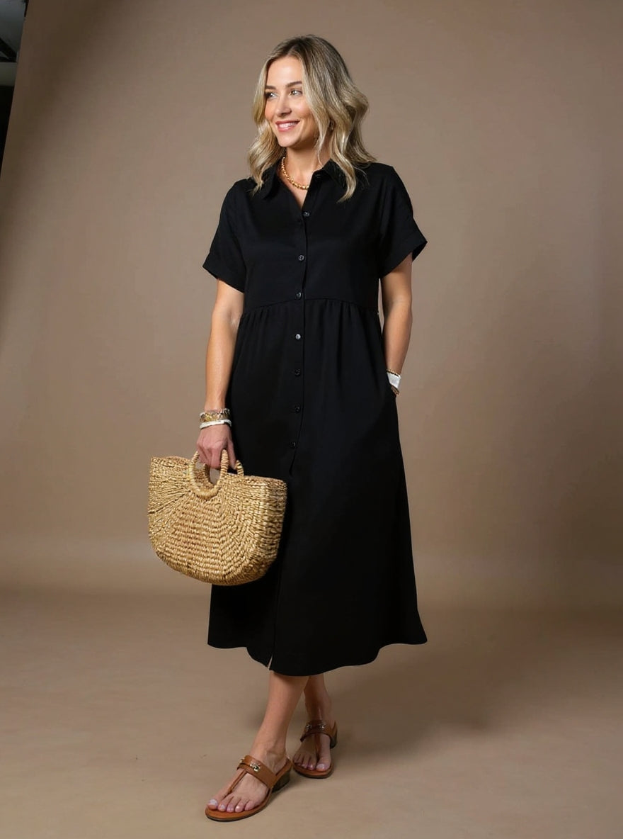 LUNE – Marla Button Dress