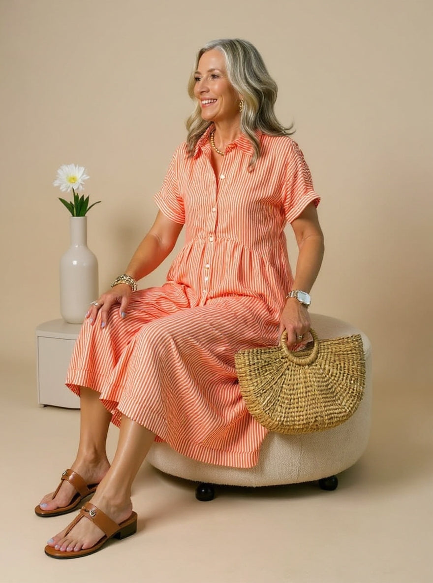 LUNE – Marla Button Dress