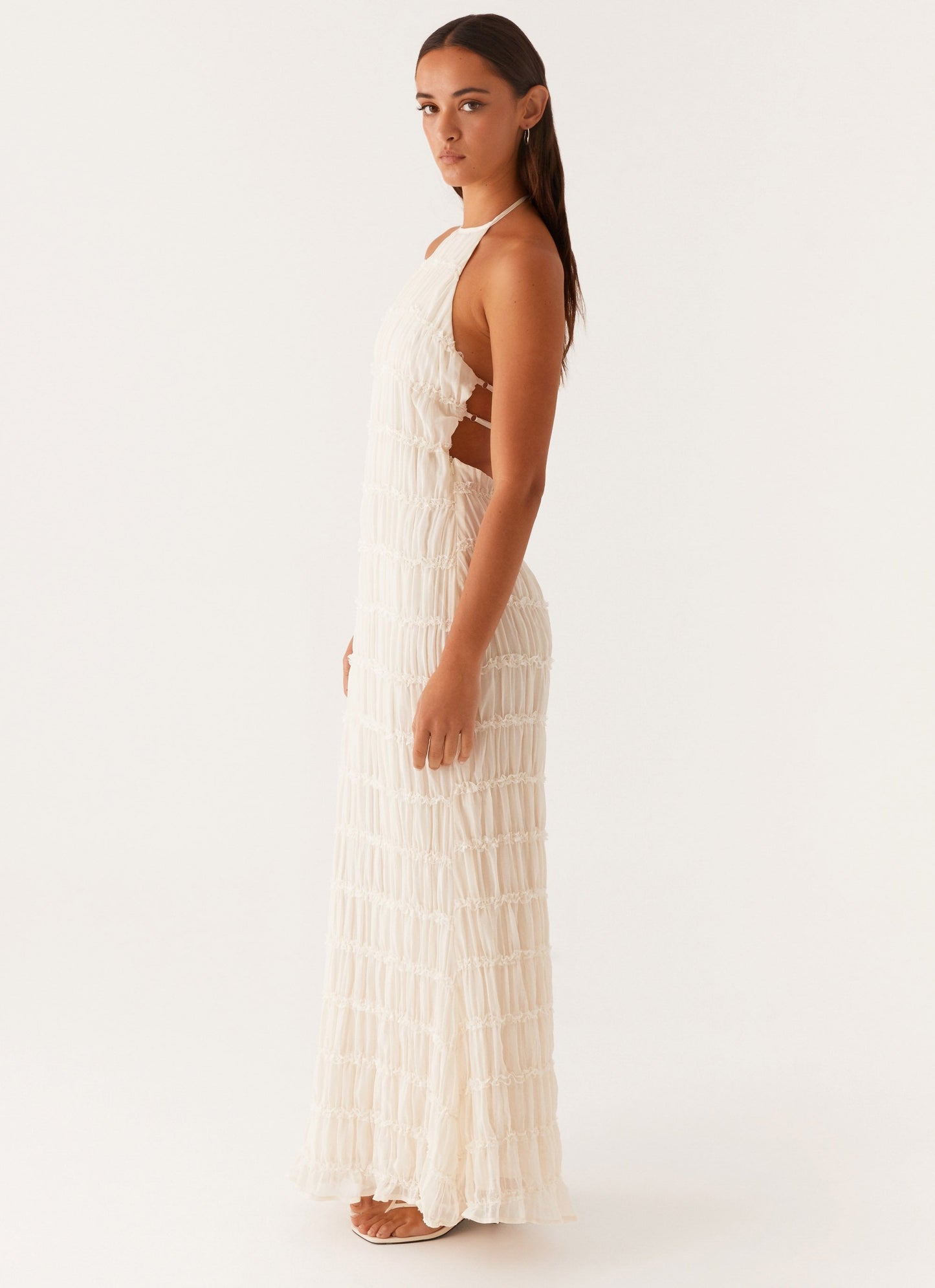 Élodie – Robe Longue à Volants