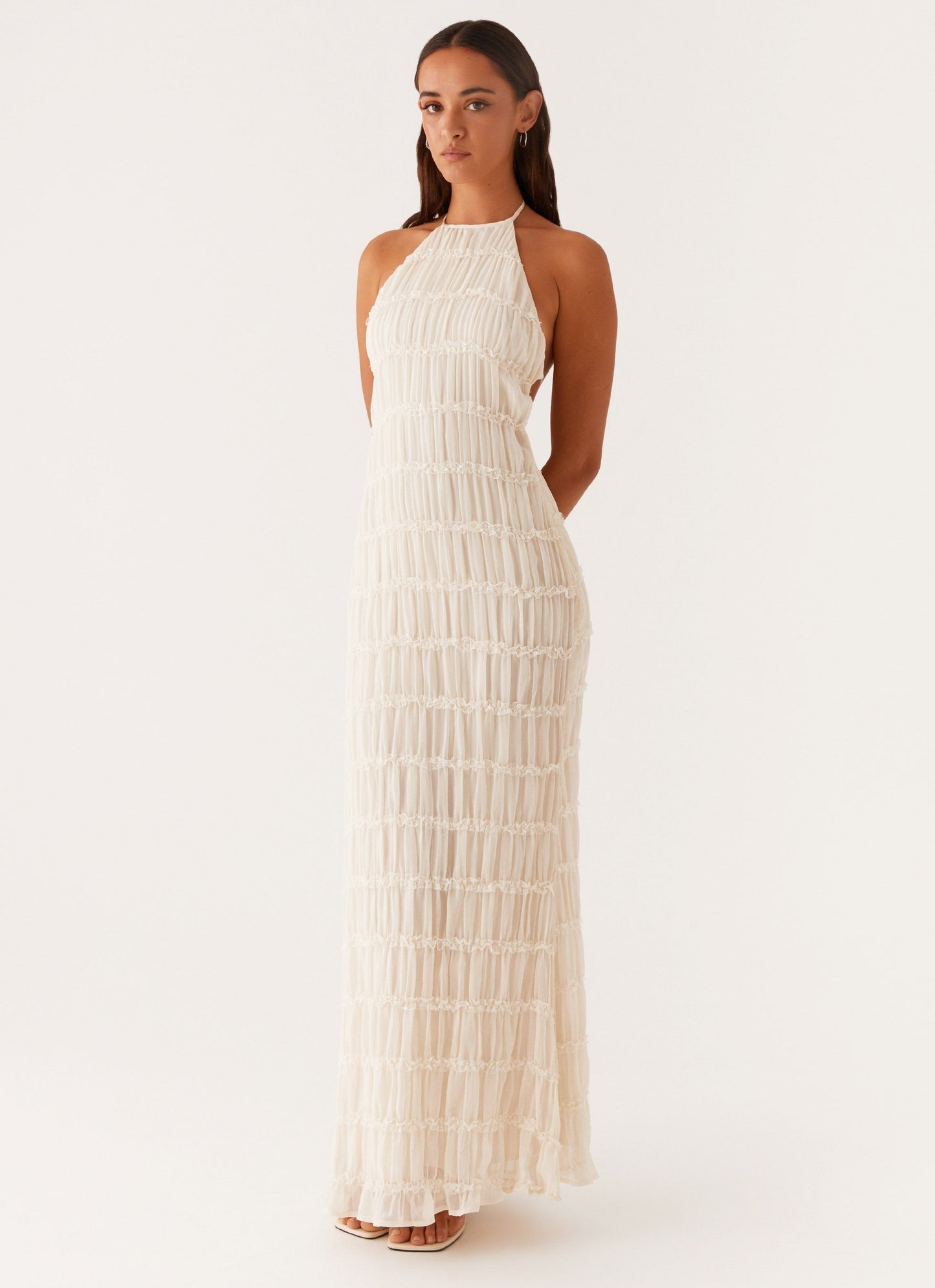 Élodie – Robe Longue à Volants