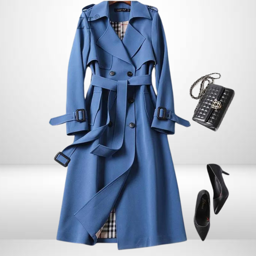 Élodie – Trench Élégant à Ceinture