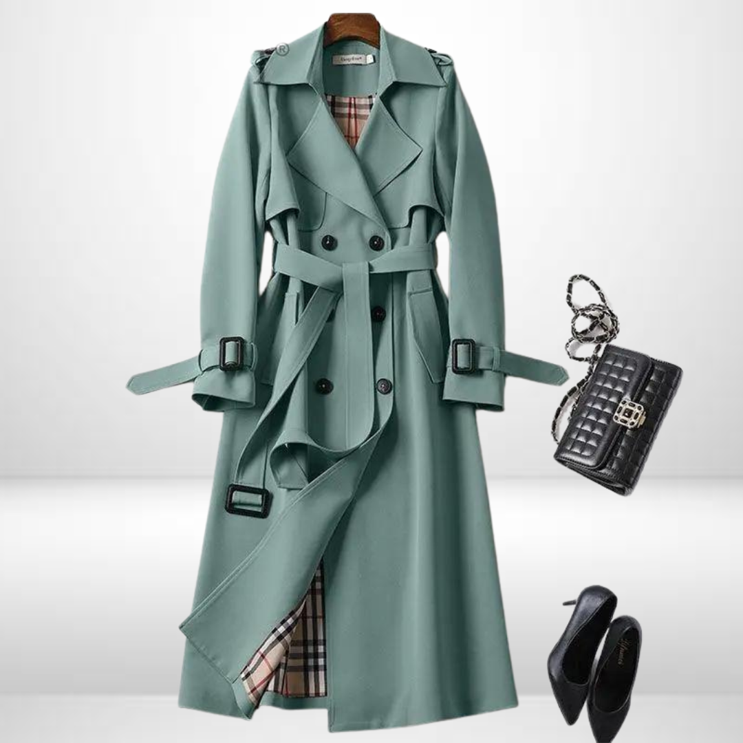 Élodie – Trench Élégant à Ceinture