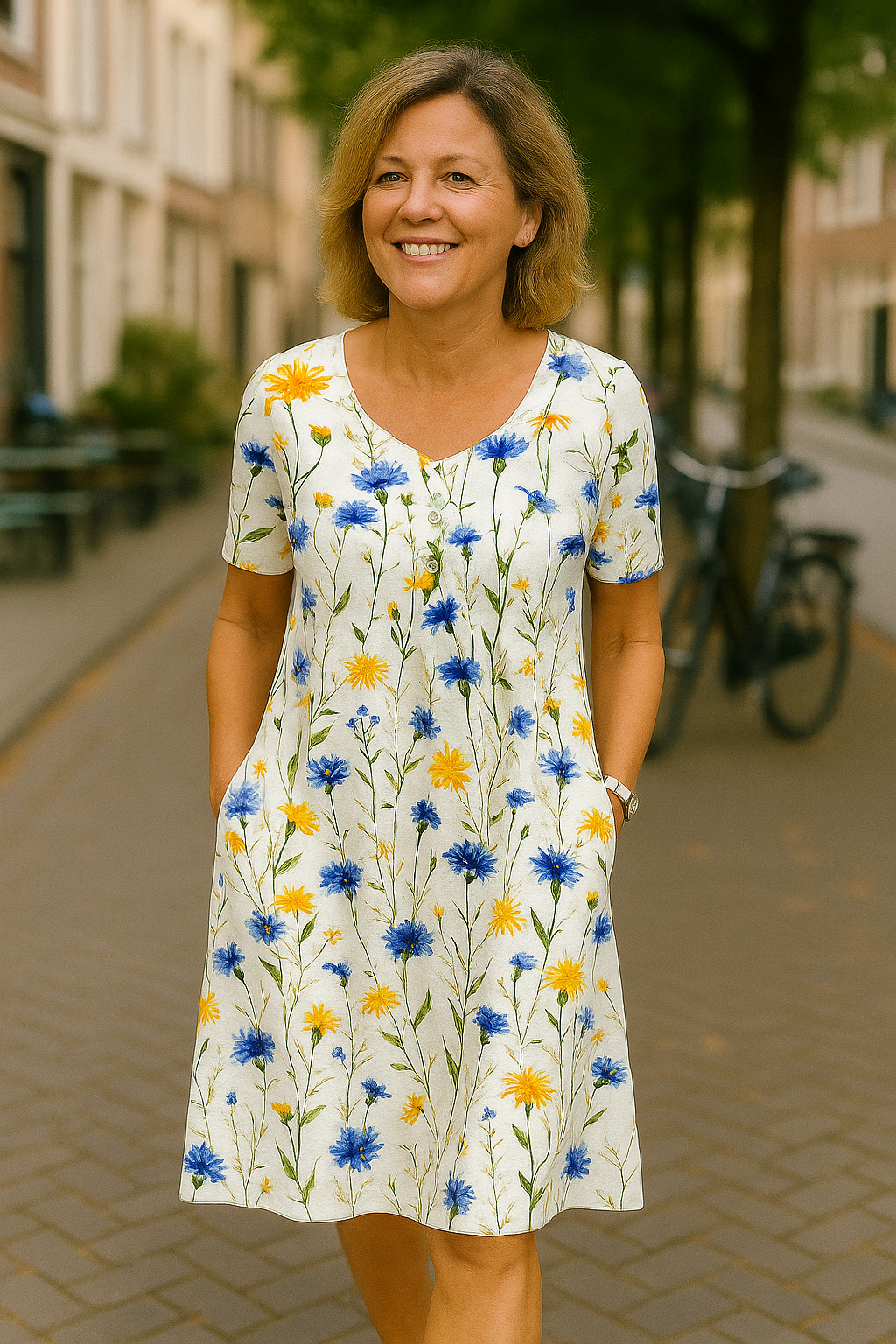 AZZURA™ - ELEGANTE BUIKBEDEKKENDE JURK