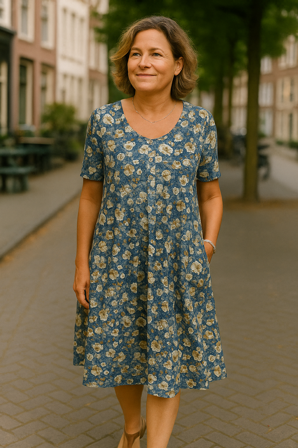 AZZURA™ - ELEGANTE BUIKBEDEKKENDE JURK
