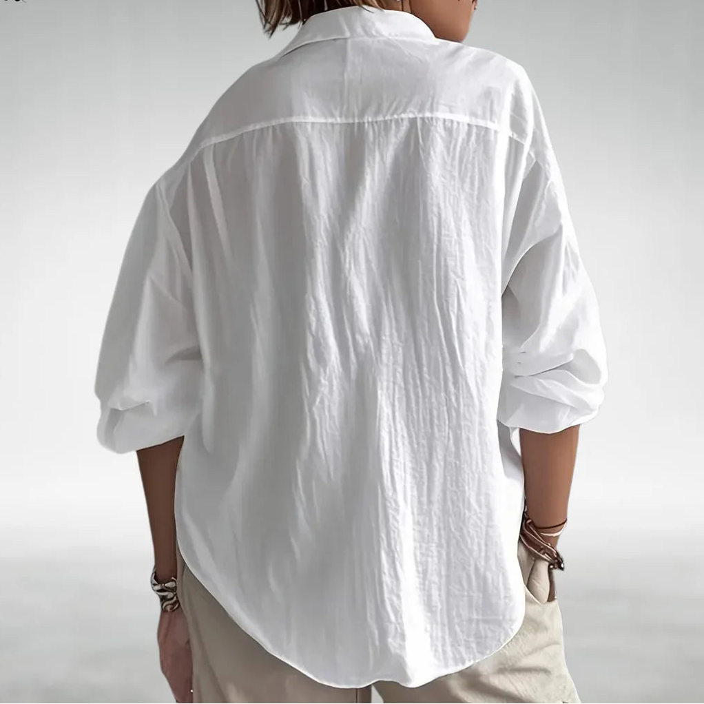 LUNE – Pure Linen Comfort Blouse