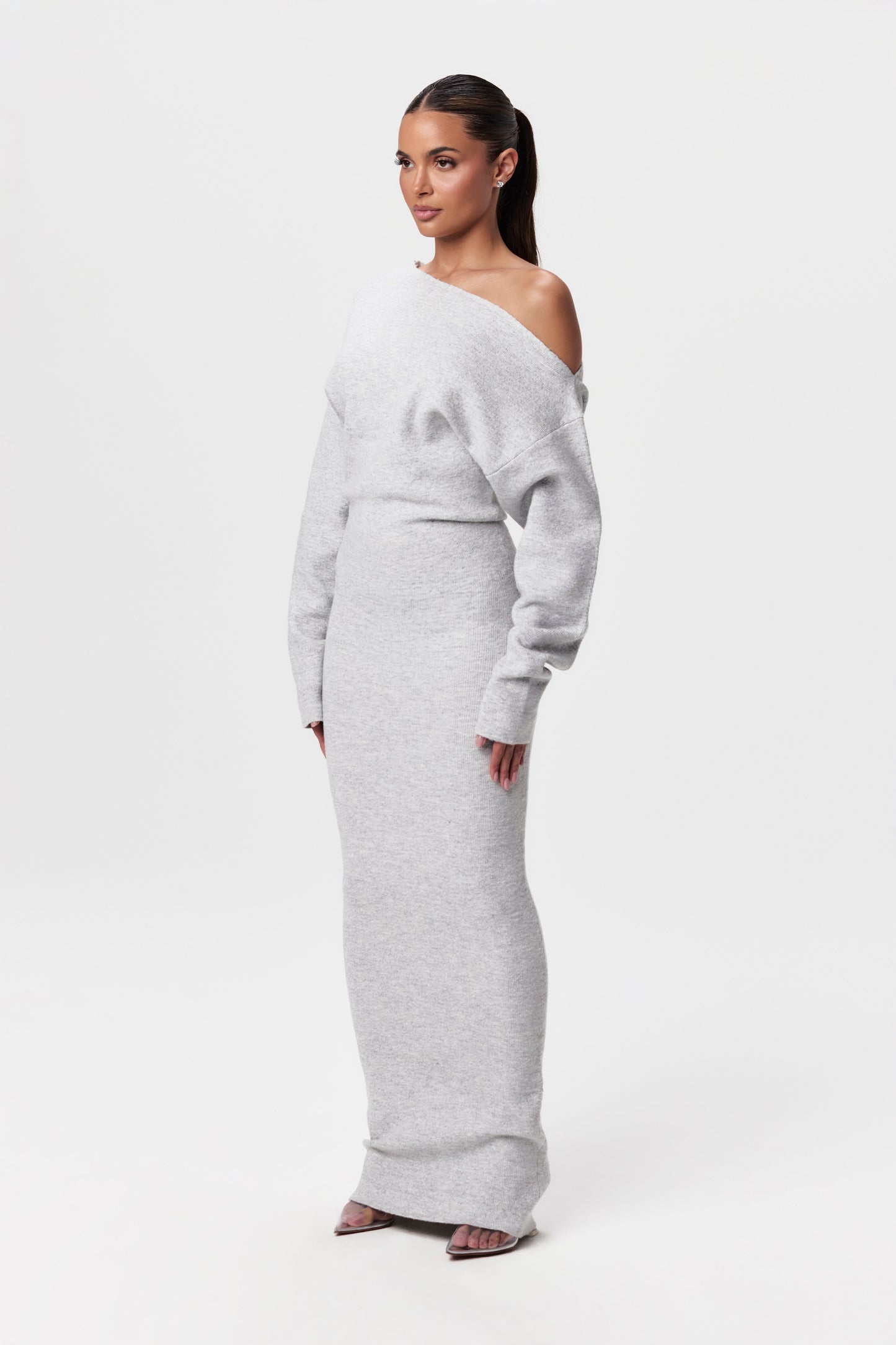 Élina – Robe Asymétrique en Maille