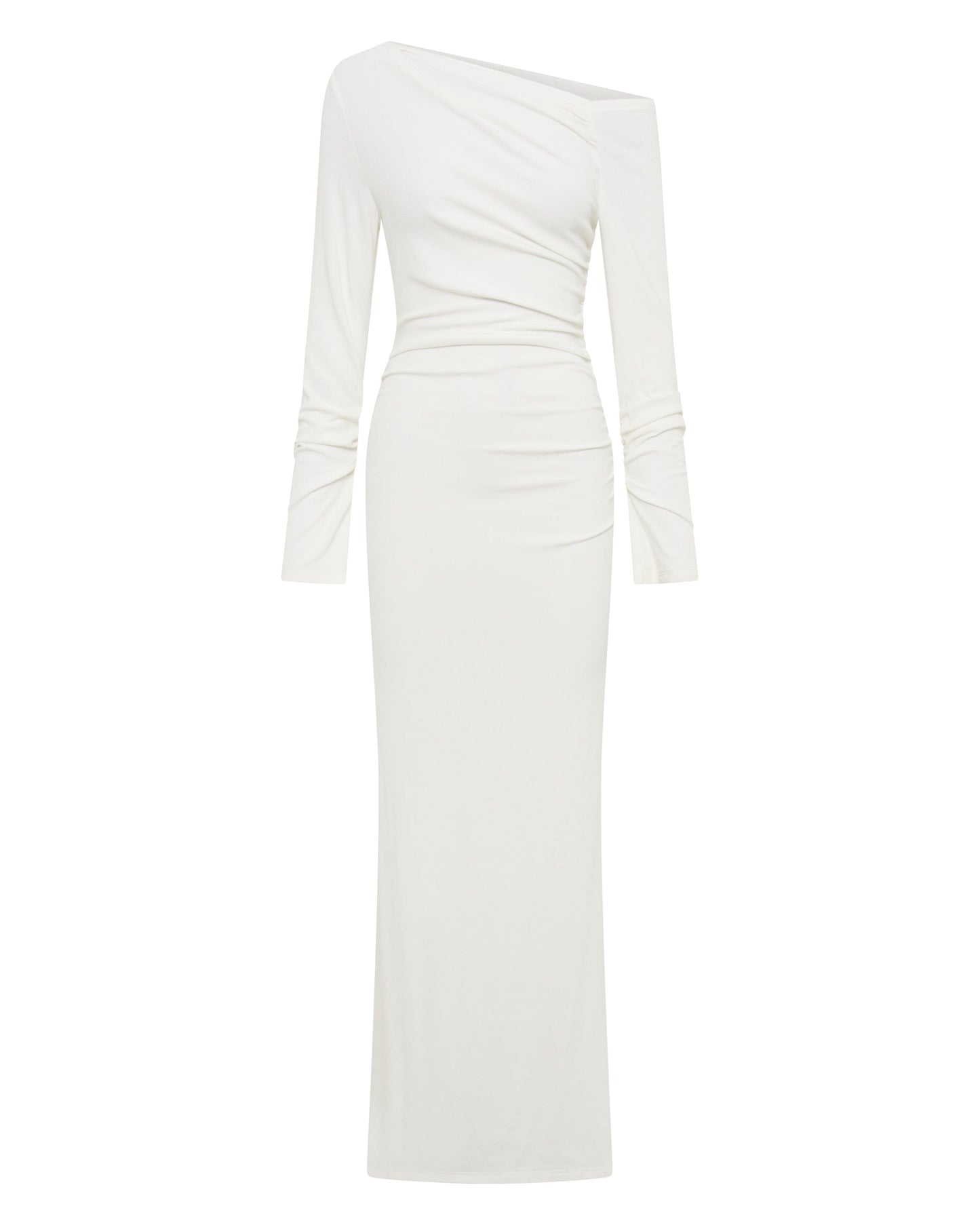 Ariane – Robe Blanche Épaule Dénudée