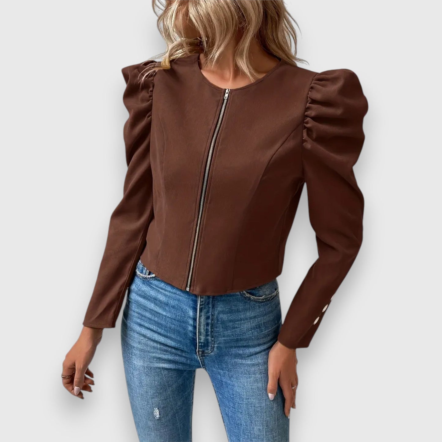 Élise – Veste à épaules structurées