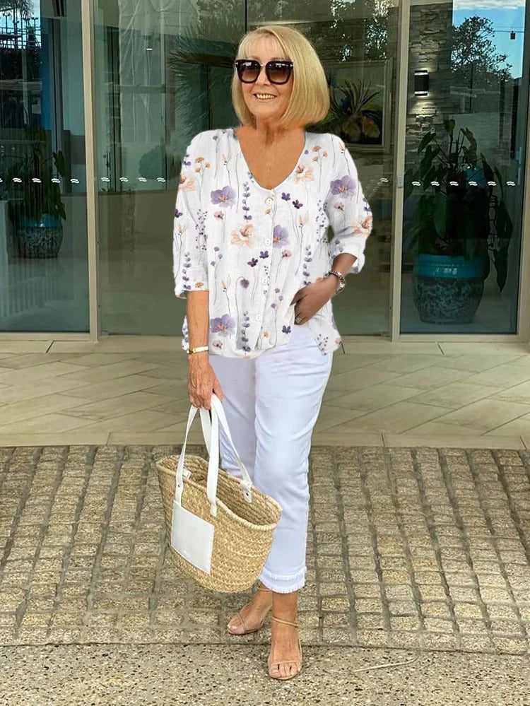 LUNE – Garden Whisper Blouse