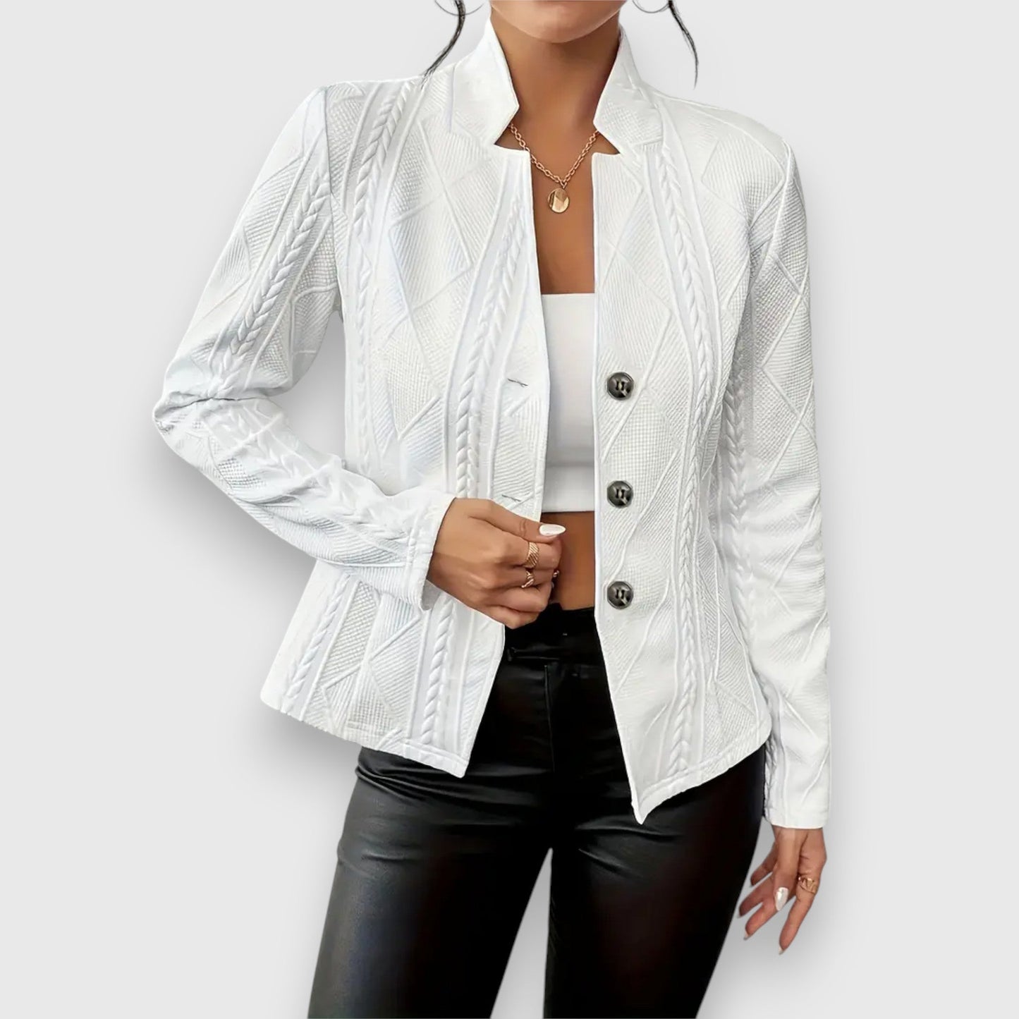 Clara – Veste Texturée Chic