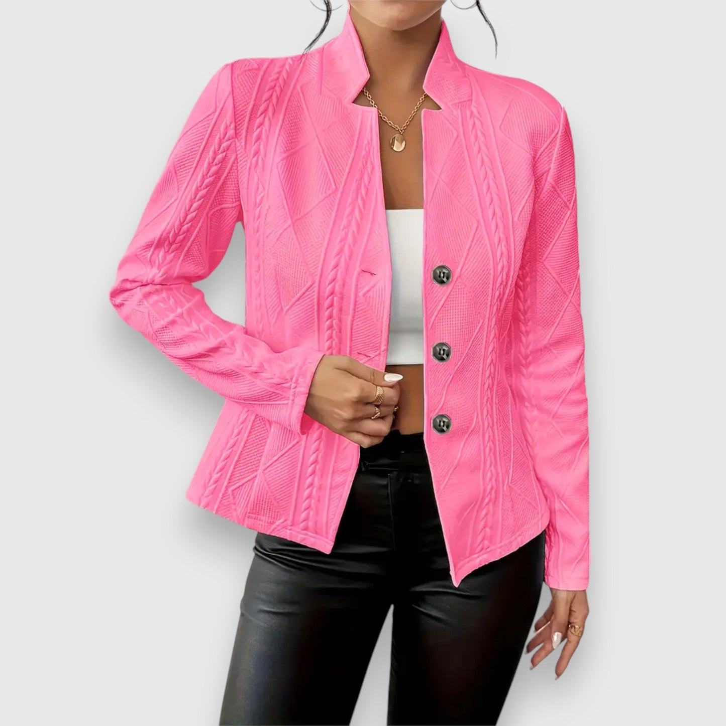 Clara – Veste Texturée Chic