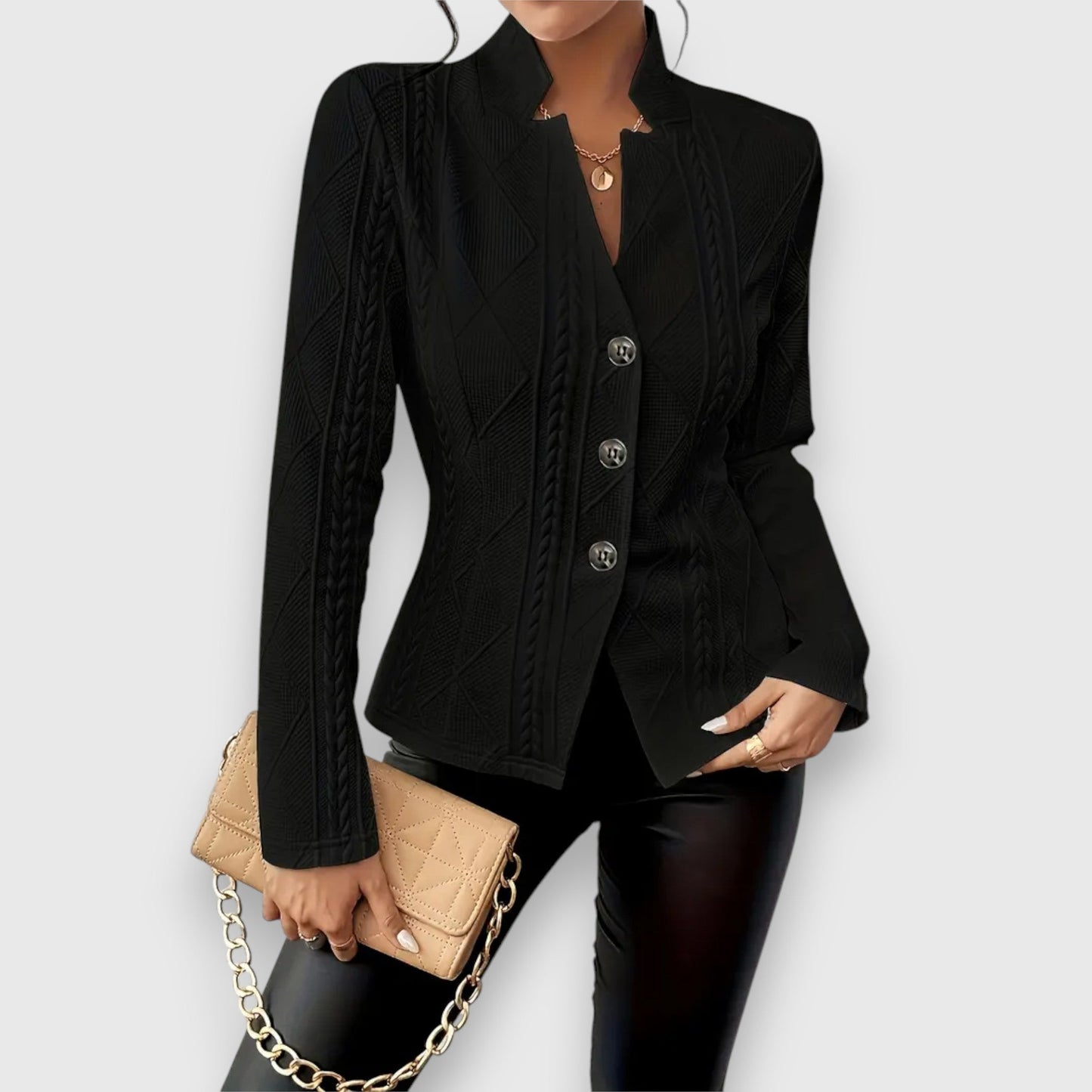 Clara – Veste Texturée Chic