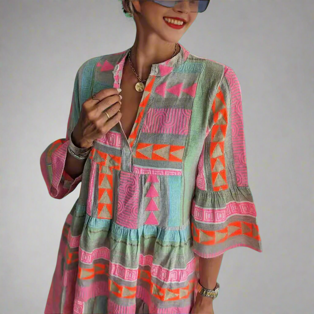 Norah – Robe Bohème Colorée