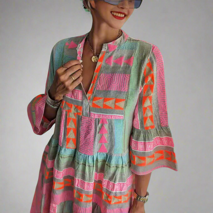 Norah – Robe Bohème Colorée