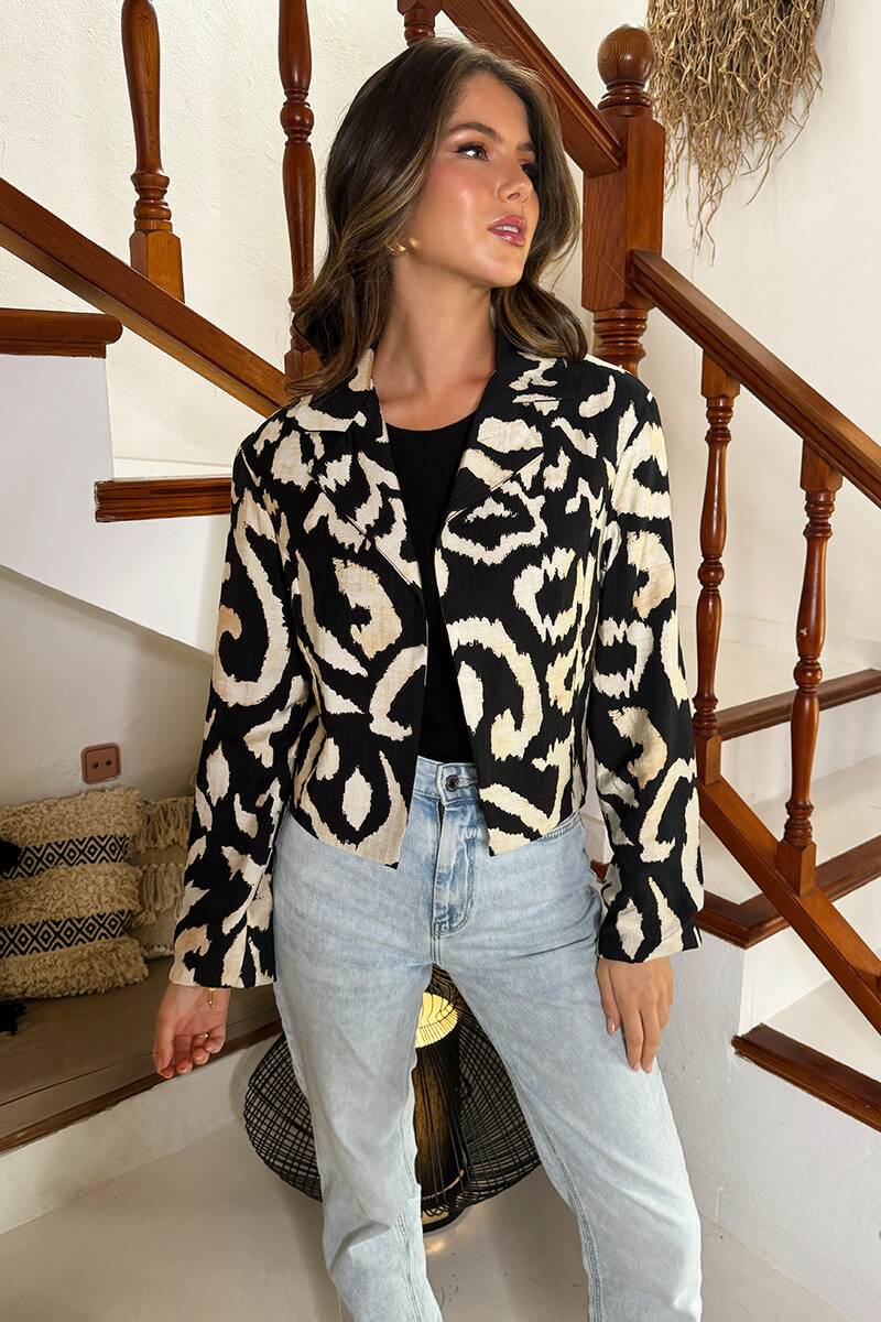 SÉNA – Blazer Motif Sauvage