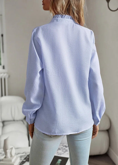 Camille – Blouse Texturée à Volants