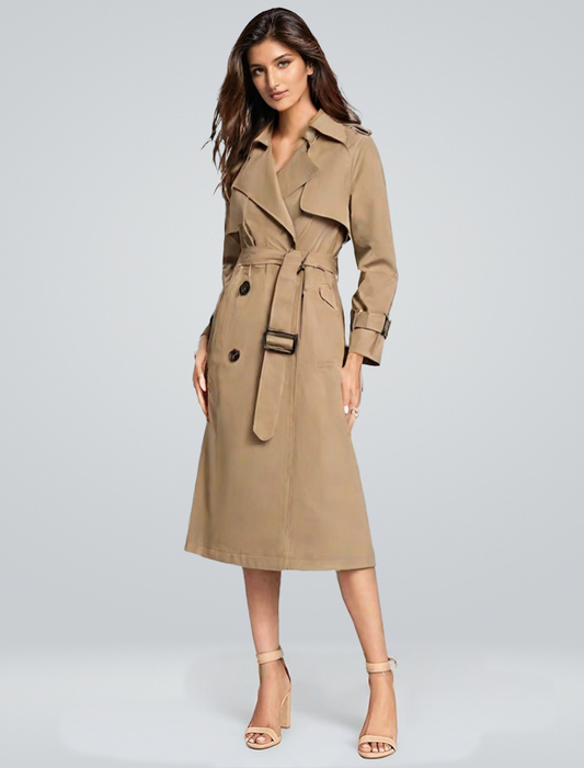 Élodie – Trench Élégant à Ceinture