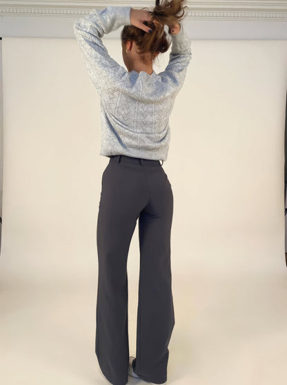 Clara – Pantalon Classique à Jambe Droite