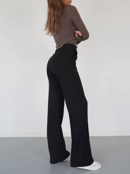 Clara – Pantalon Classique à Jambe Droite