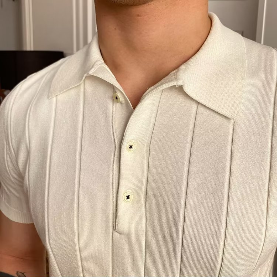 CAVALLO - Minimalistisches Polo aus gerippter Baumwolle