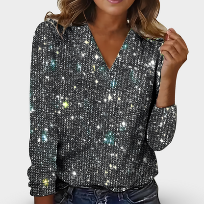 CAVALLO – Diamond-Bluse mit V-Ausschnitt