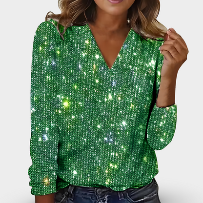 CAVALLO – Diamond-Bluse mit V-Ausschnitt