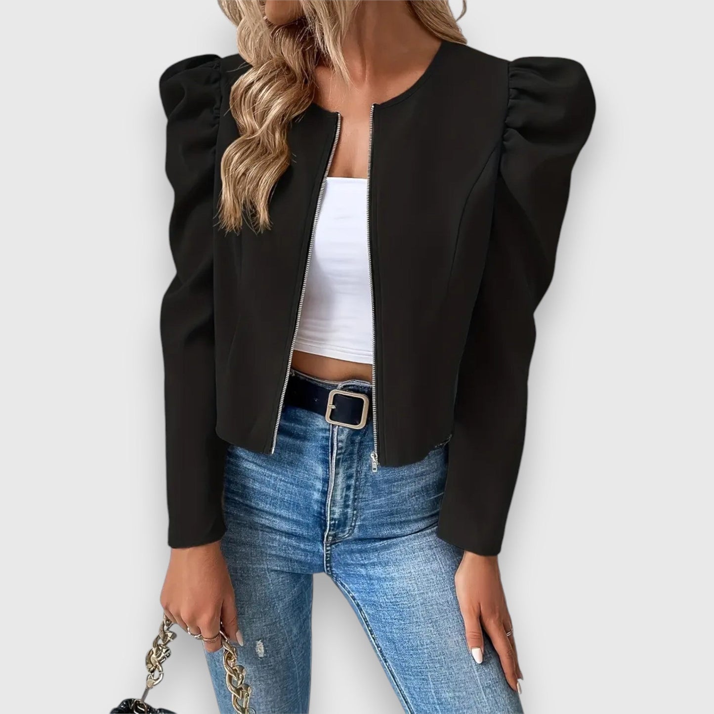 Élise – Veste à épaules structurées