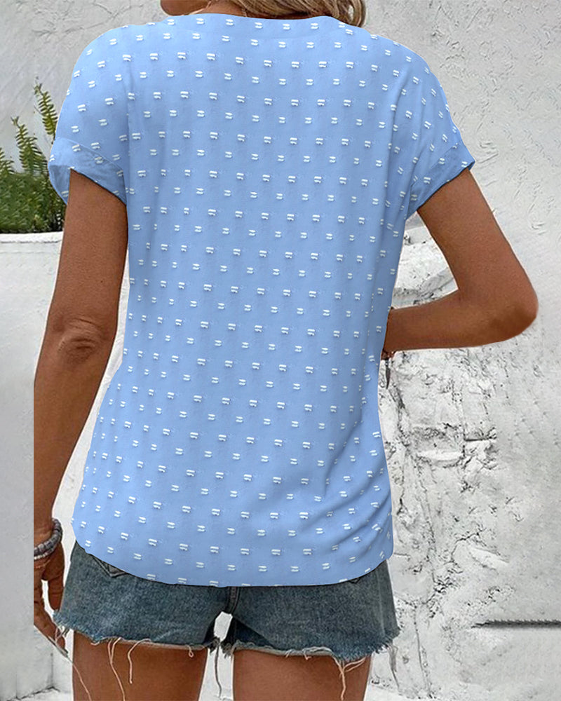Maëva – Chemisier Boutonné à Motif Subtil