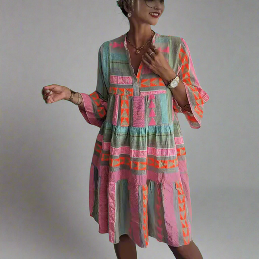 Norah – Robe Bohème Colorée
