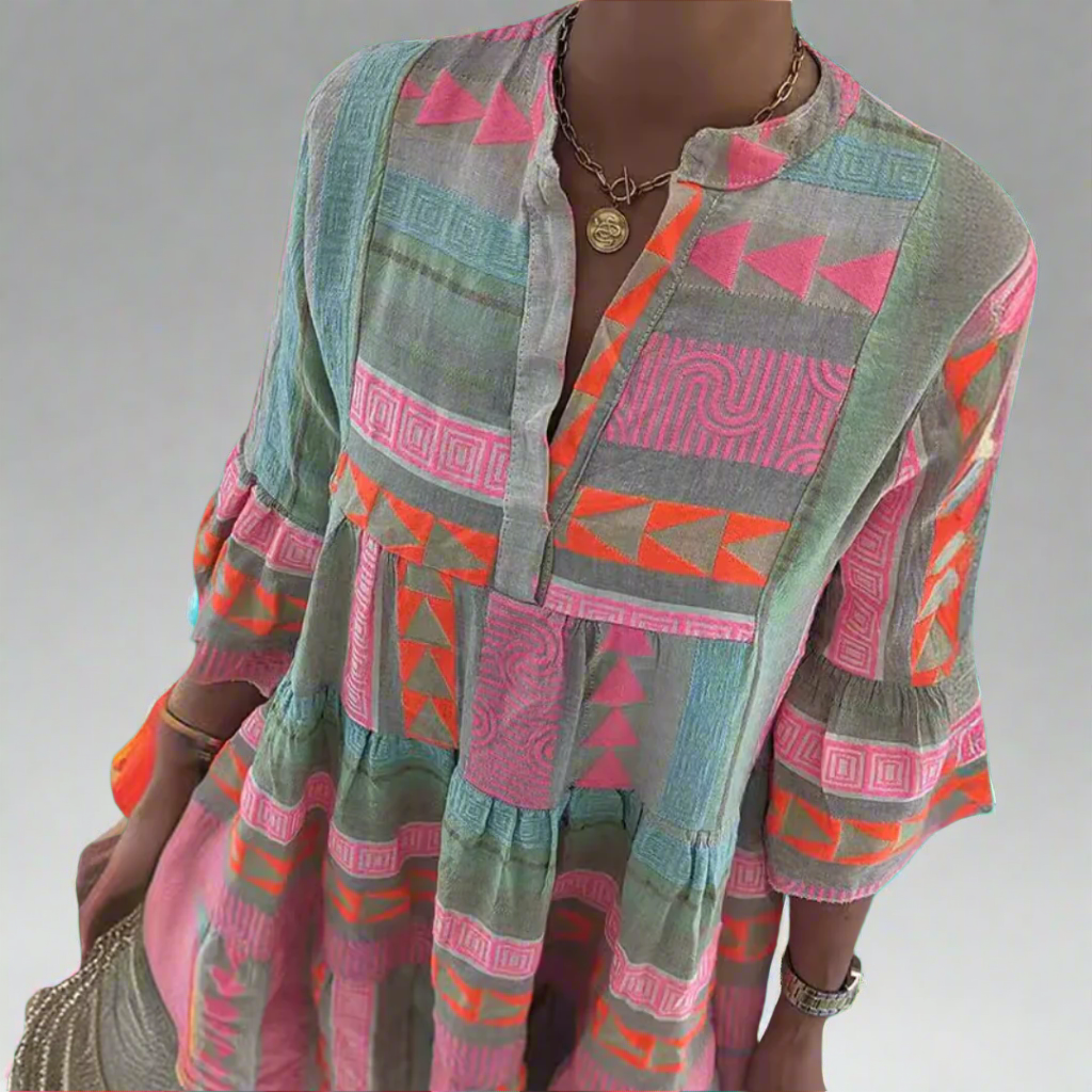 Norah – Robe Bohème Colorée