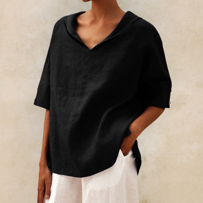 Élodie – Blouse en Lin Décontractée
