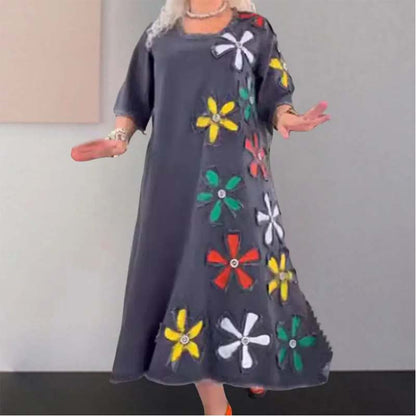 FLEUR – Robe Denim Fleurie
