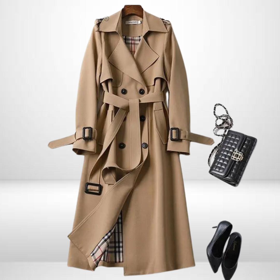 Élodie – Trench Élégant à Ceinture