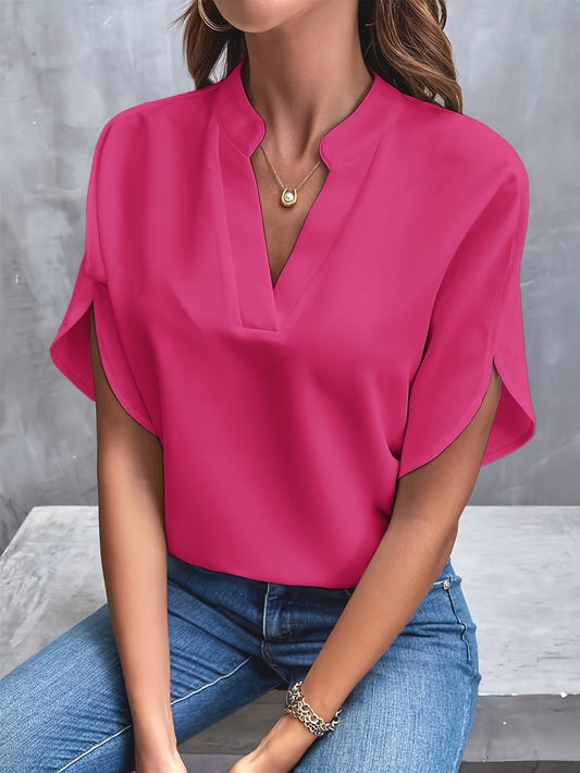 Élina – Blouse Élégante à Manches Ouvertes