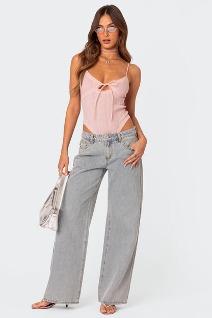 Lilou – Jean Oversize avec Détail Noeud