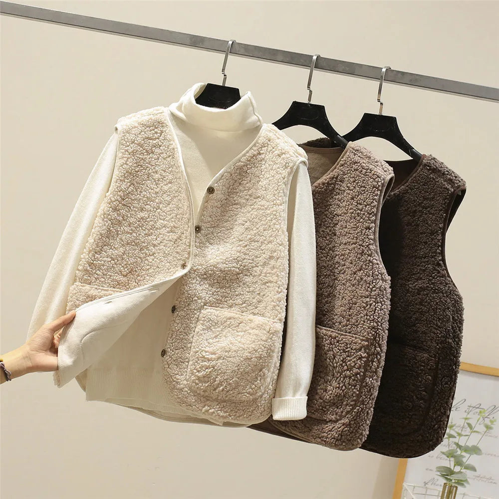 Anaëlle – Gilet Douillet en Laine Moutonnée