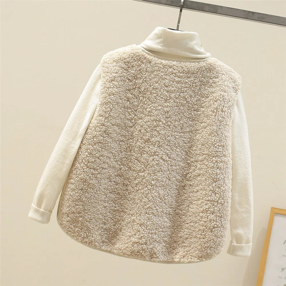 Anaëlle – Gilet Douillet en Laine Moutonnée