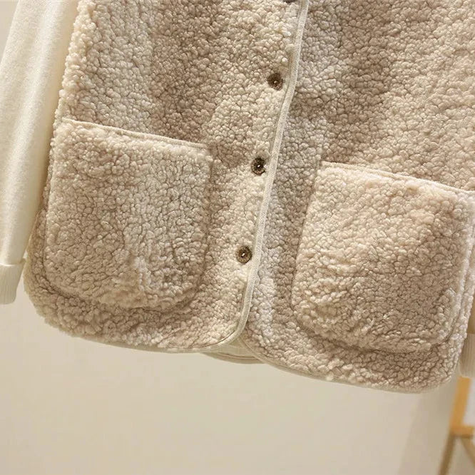 Anaëlle – Gilet Douillet en Laine Moutonnée
