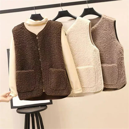 Anaëlle – Gilet Douillet en Laine Moutonnée