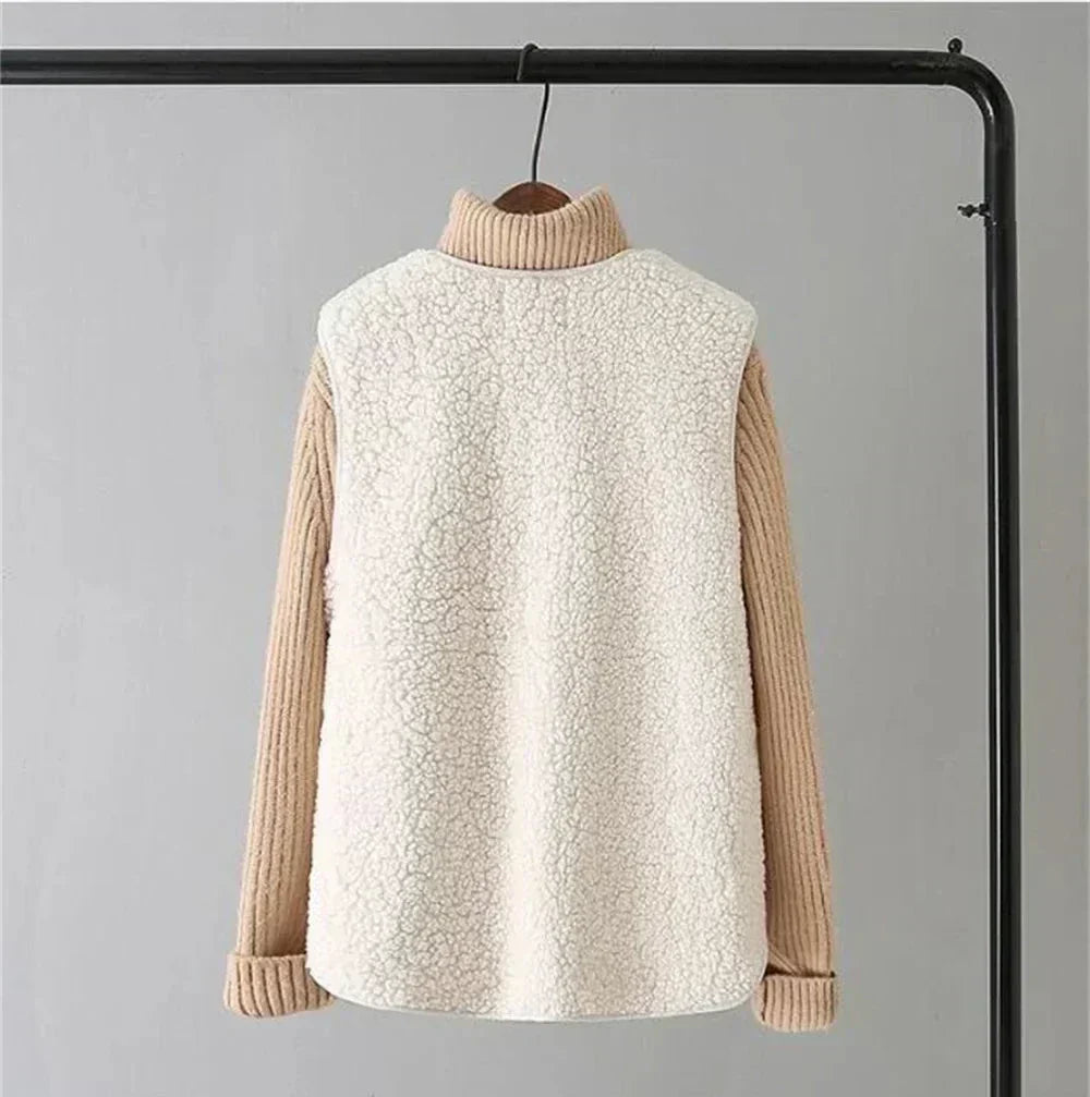Anaëlle – Gilet Douillet en Laine Moutonnée