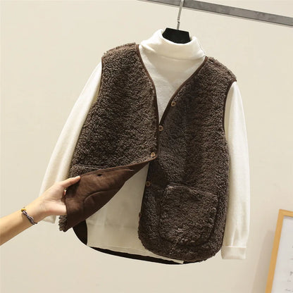 Anaëlle – Gilet Douillet en Laine Moutonnée