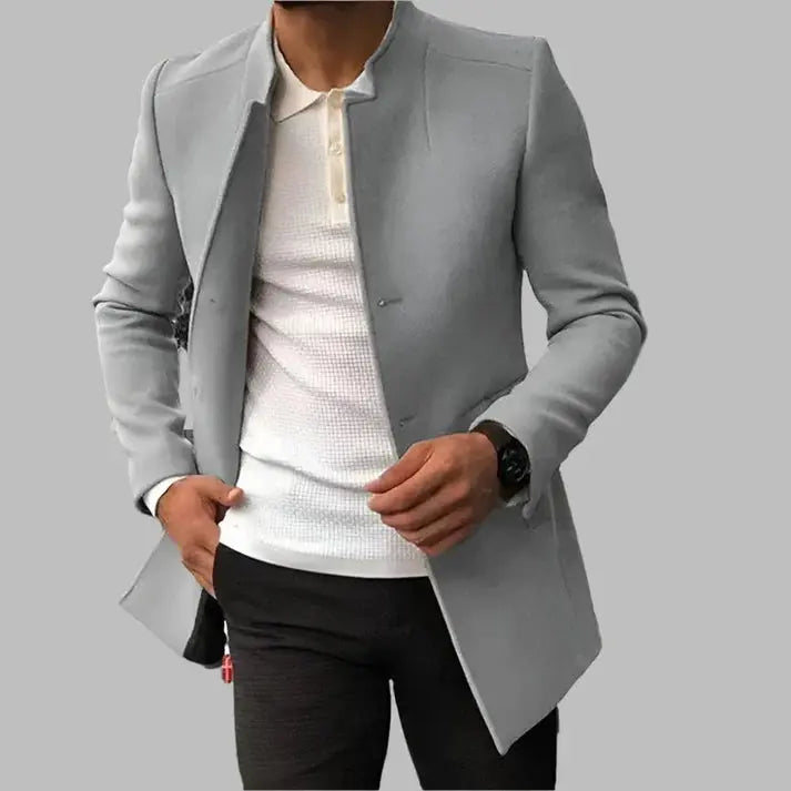 CAVALLO-Eleganter Herren Wollmantel