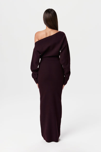 Élina – Robe Asymétrique en Maille